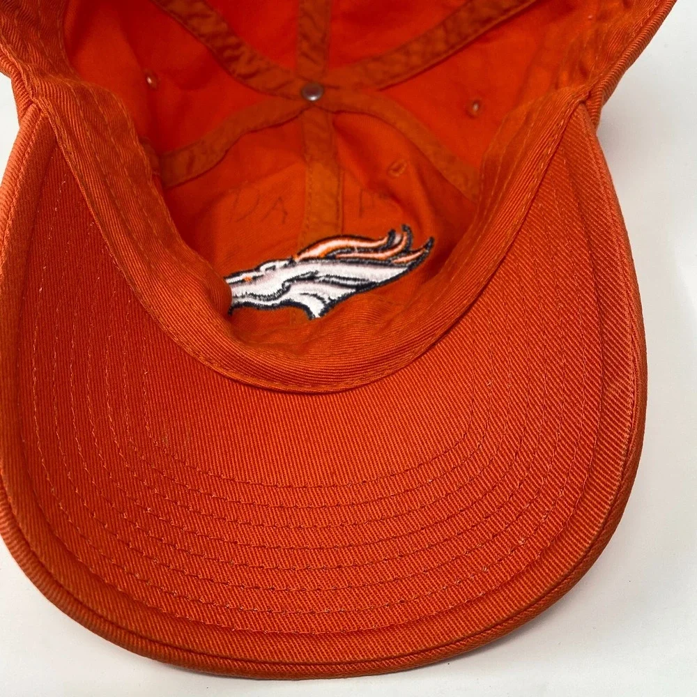 Denver Broncos NFL Cap Orange Embroidered Logo Dad Hat Medium‎